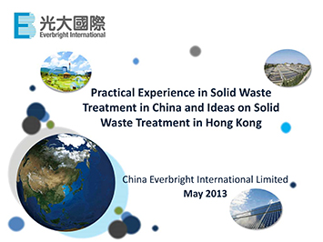 Practical Experience in Solid Waste Treatment in China and Ideas on Solid Waste Treatment in Hong Kong
